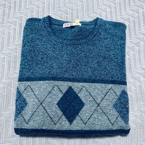 Vintage lambswool 90s blue sweater